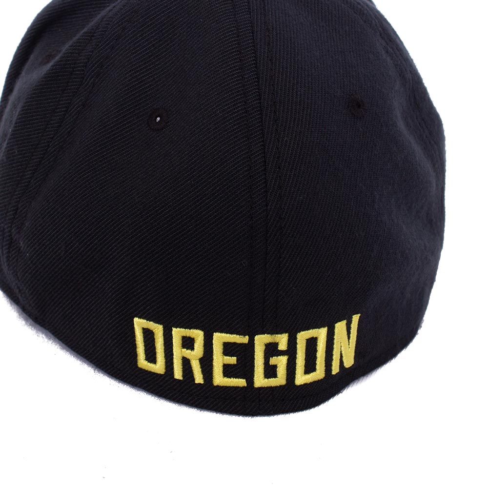 Classic Oregon O, Nike, Black, Curved Bill, Performance/Dri-FIT, Accessories, Unisex, Structured, Ribbon, Flex Fit, Hat, 812556